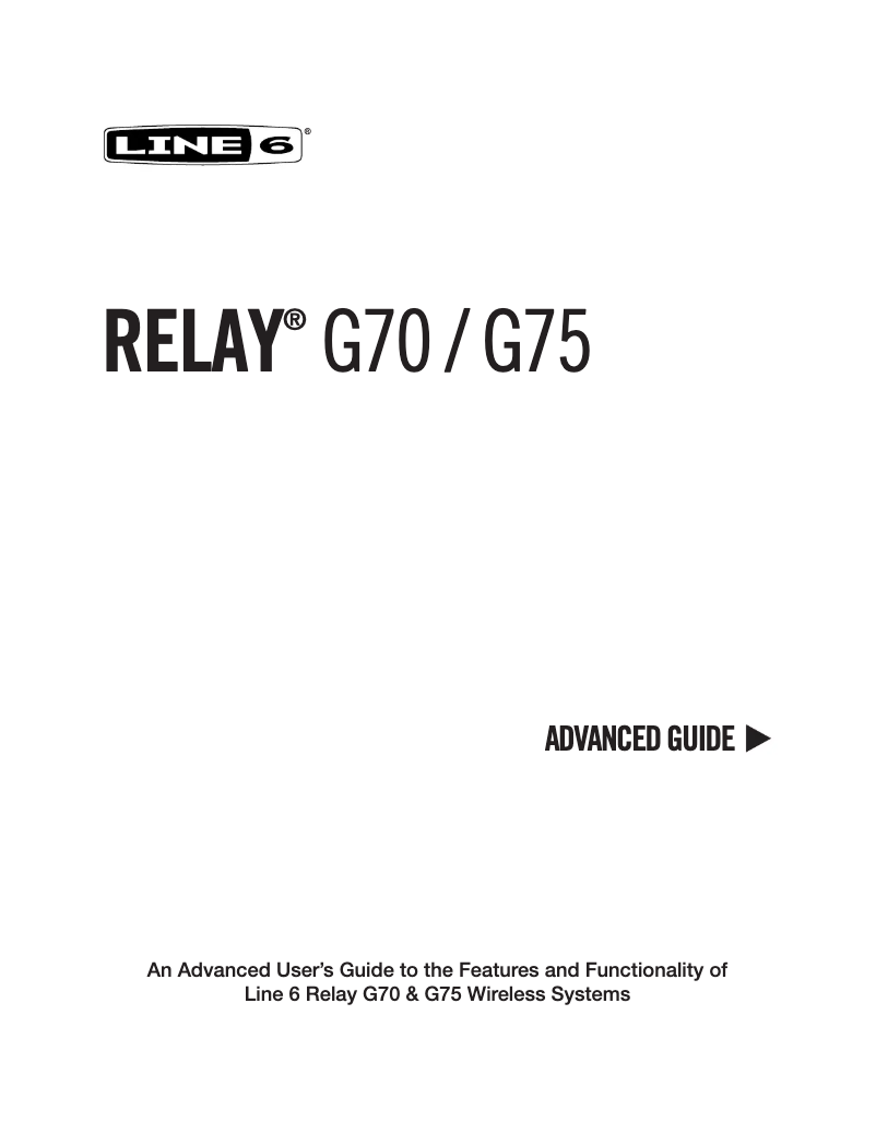Image de la première page du manuel de l'appareil Relay G75