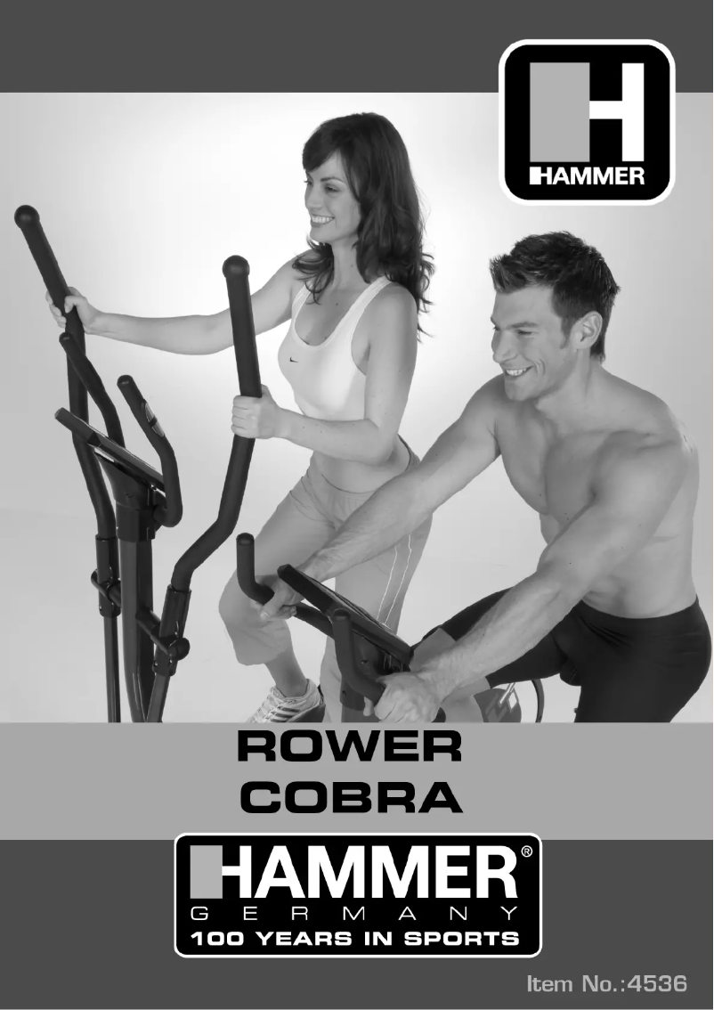 Page 1 de la notice Manuel utilisateur Hammer Rower Cobra