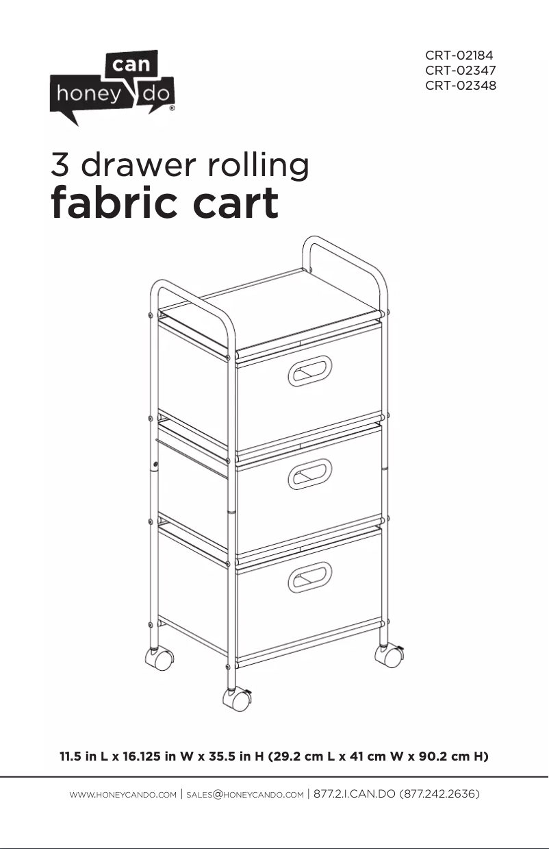 Page 1 de la notice Manuel utilisateur Honey-Can-Do CRT-02348