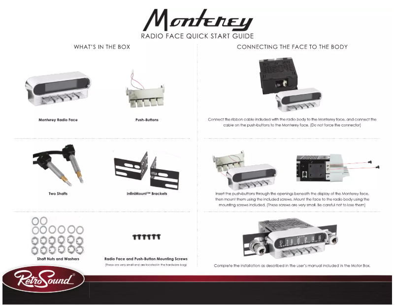 Page 1 de la notice Manuel utilisateur RetroSound Monterey M4