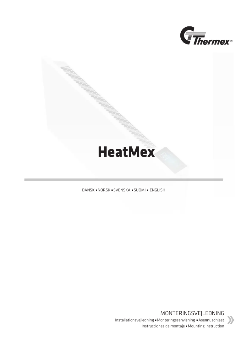 Page n°1 - Manuel utilisateur Thermex Heatmex