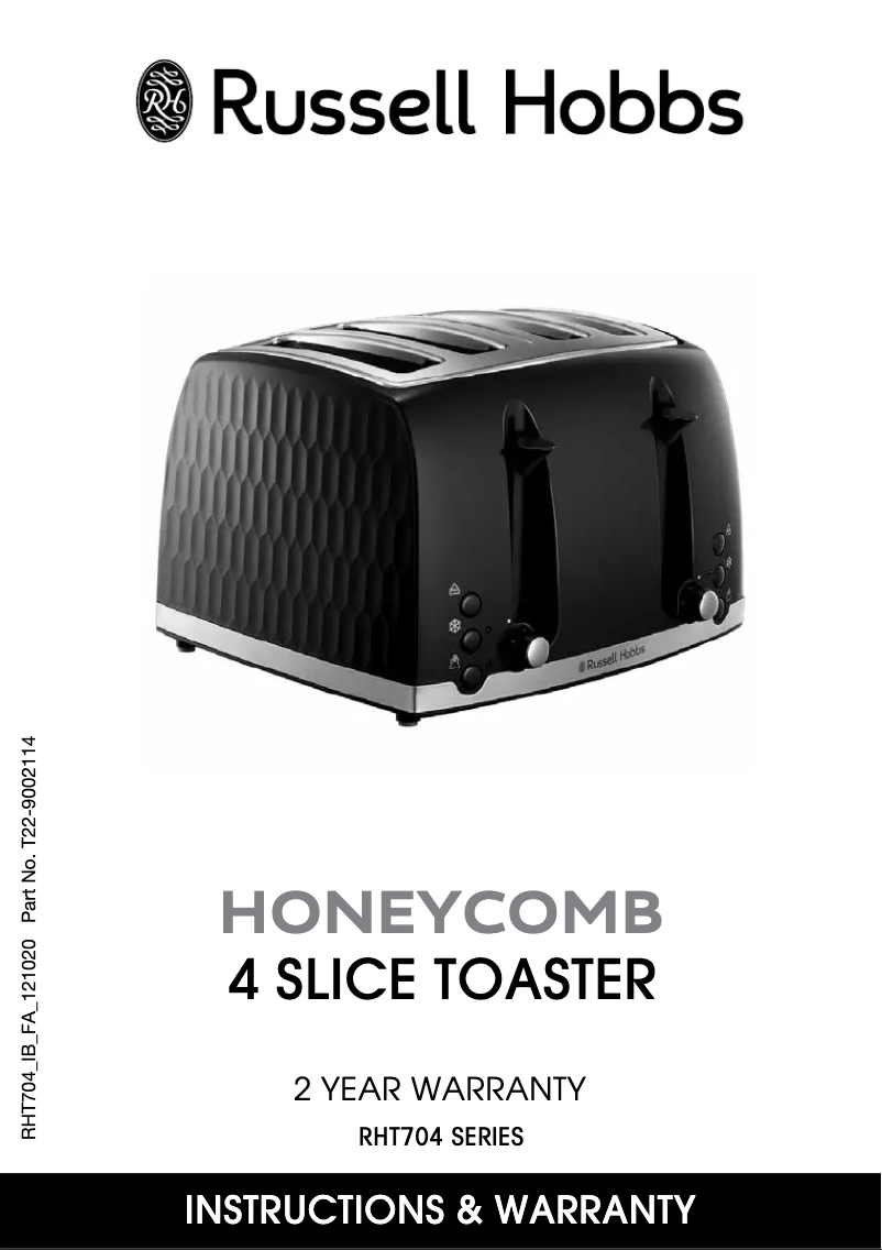 Page n°1 - Manuel utilisateur Russell Hobbs Honeycomb RHT704