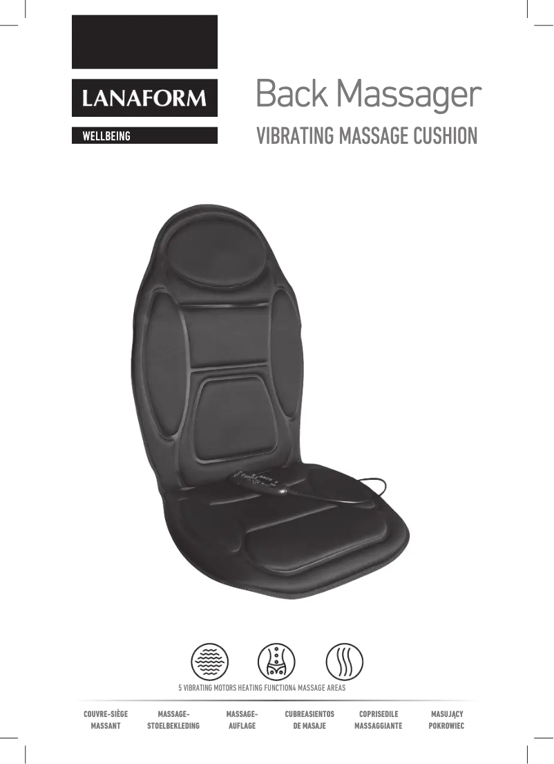 Page 1 of the manual User Manual Lanaform Back Massager