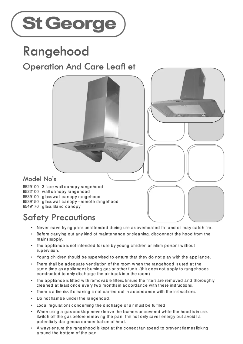 Page 1 de la notice Manuel utilisateur St George 6539150