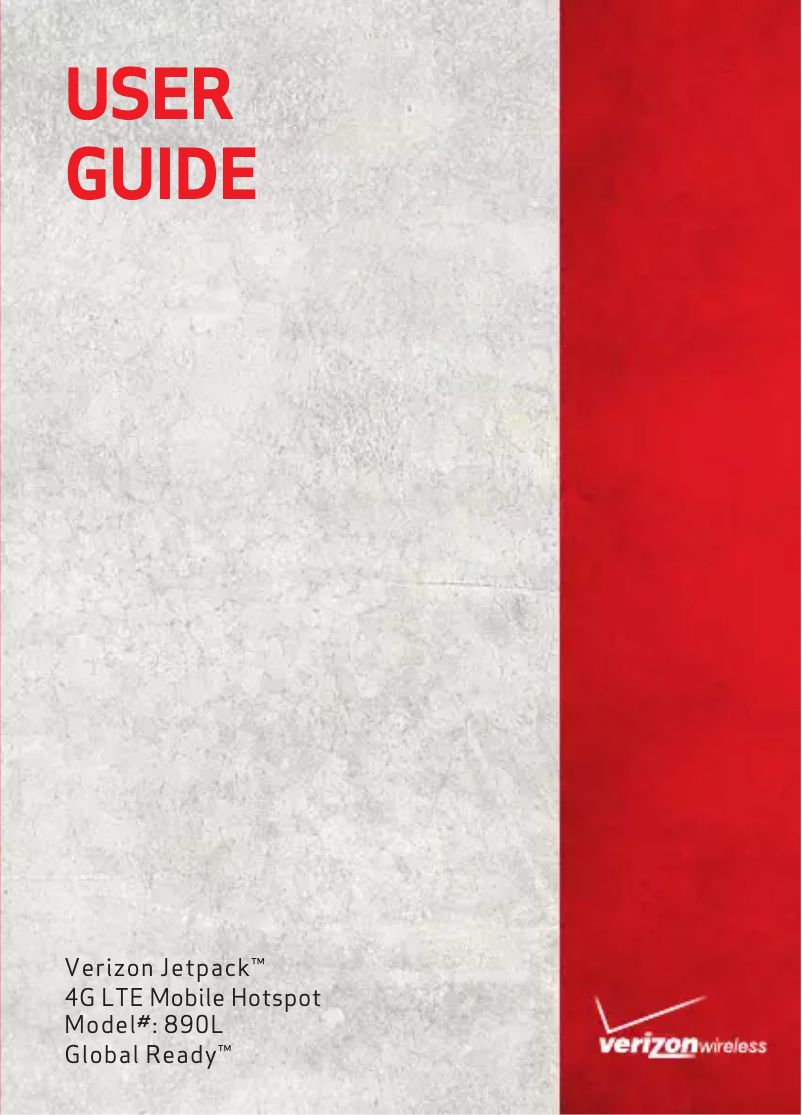 Image de la première page du manuel de l'appareil Verizon Jetpac TM-890L