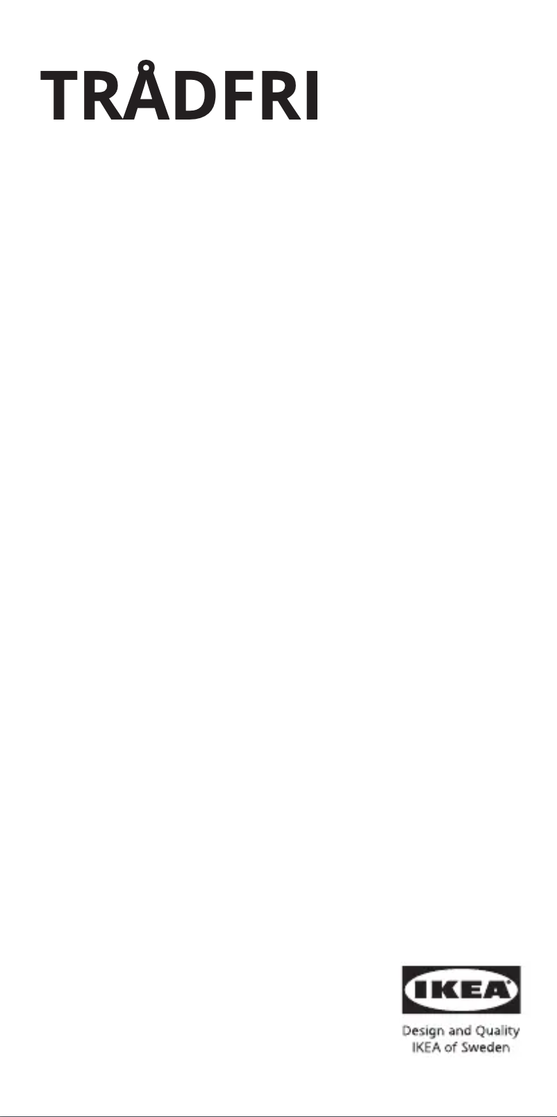 Image de la première page du manuel de l'appareil TRÅDFRI 704.413.78