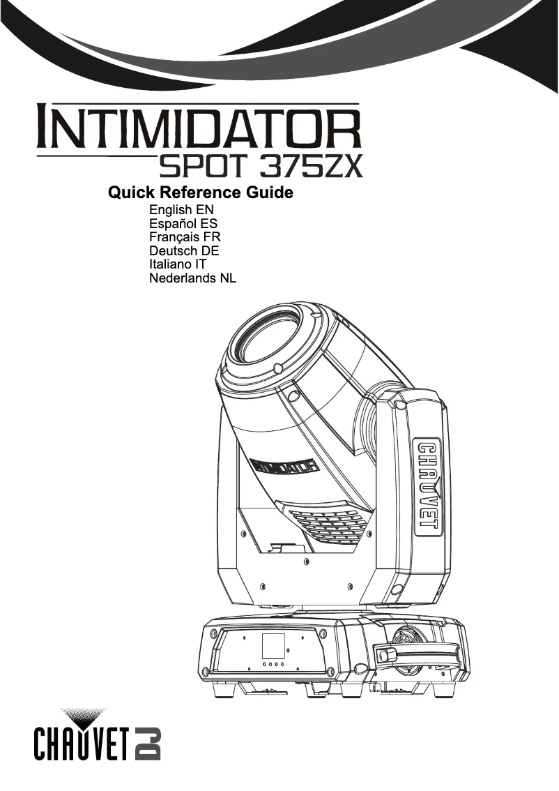 Page 1 de la notice Manuel utilisateur Chauvet Intimidator Spot 375ZX
