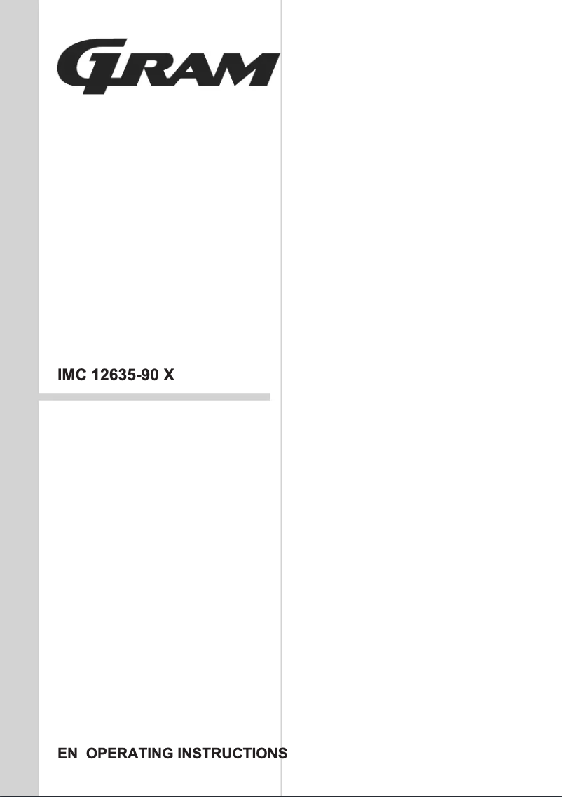Page 1 de la notice Manuel utilisateur Gram IMC 12635-90 X