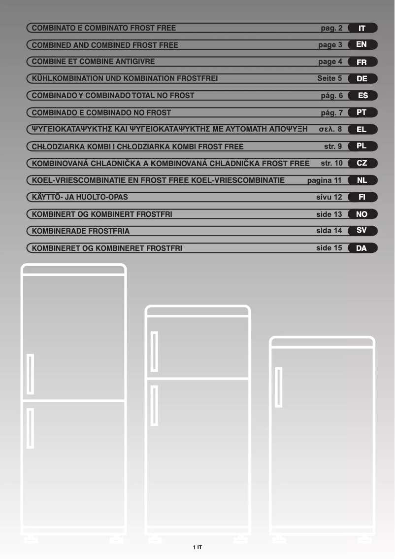 Page 1 de la notice Manuel utilisateur Candy CCF 5149S