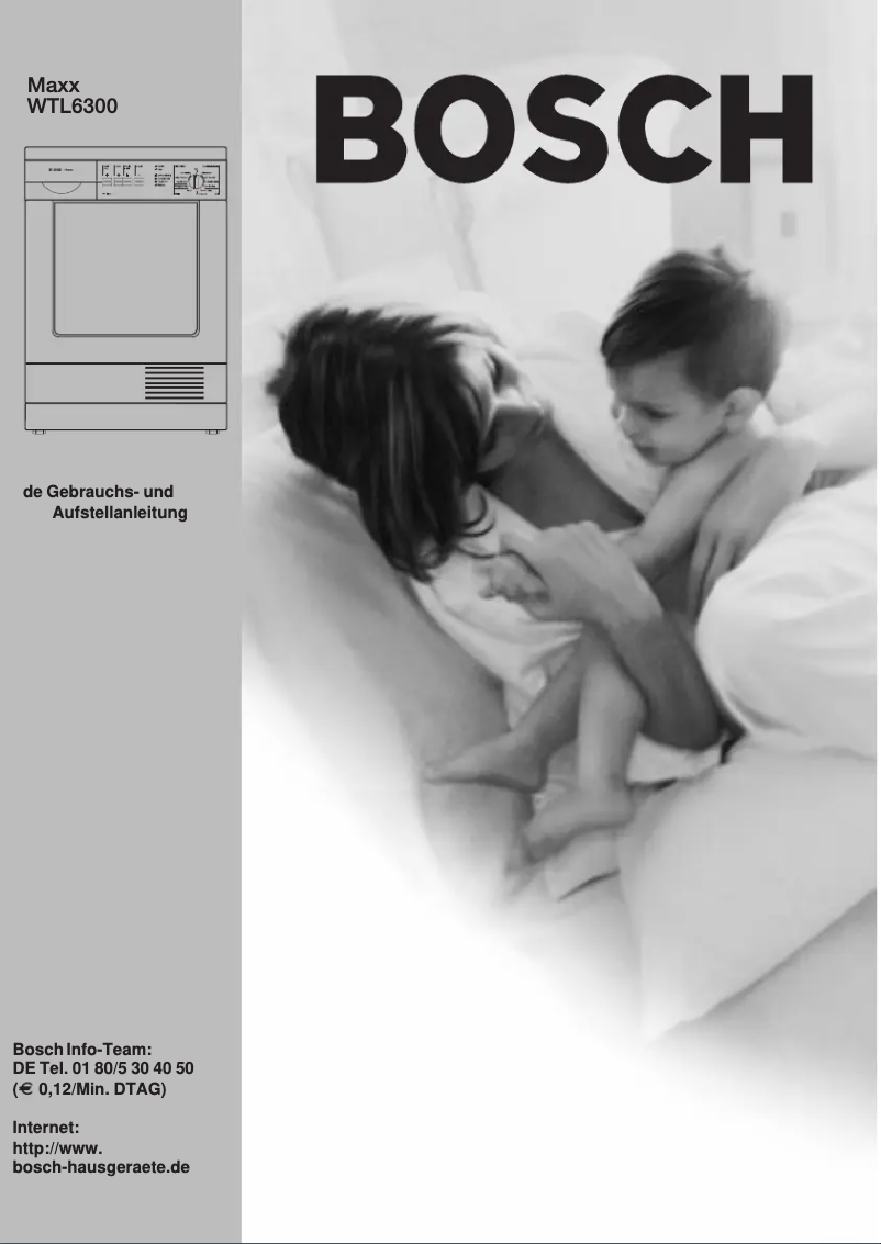 Page 1 de la notice Manuel utilisateur Bosch WTL6300