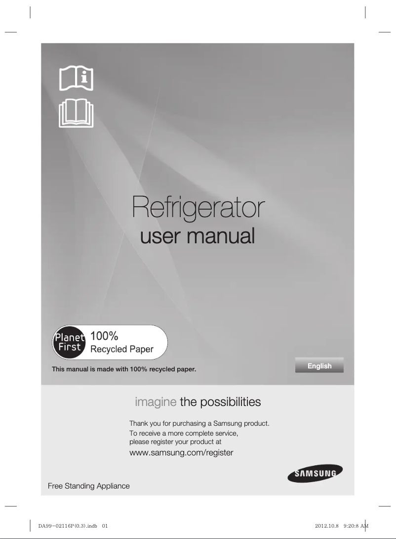 Page n°1 - Manuel utilisateur Samsung RL-52 VPBVB