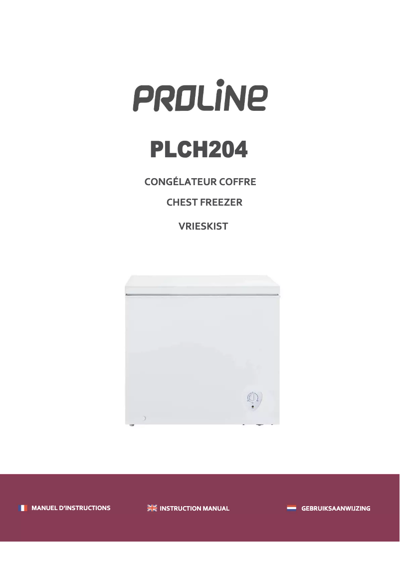 Page n°1 - Manuel utilisateur Proline PLCH204