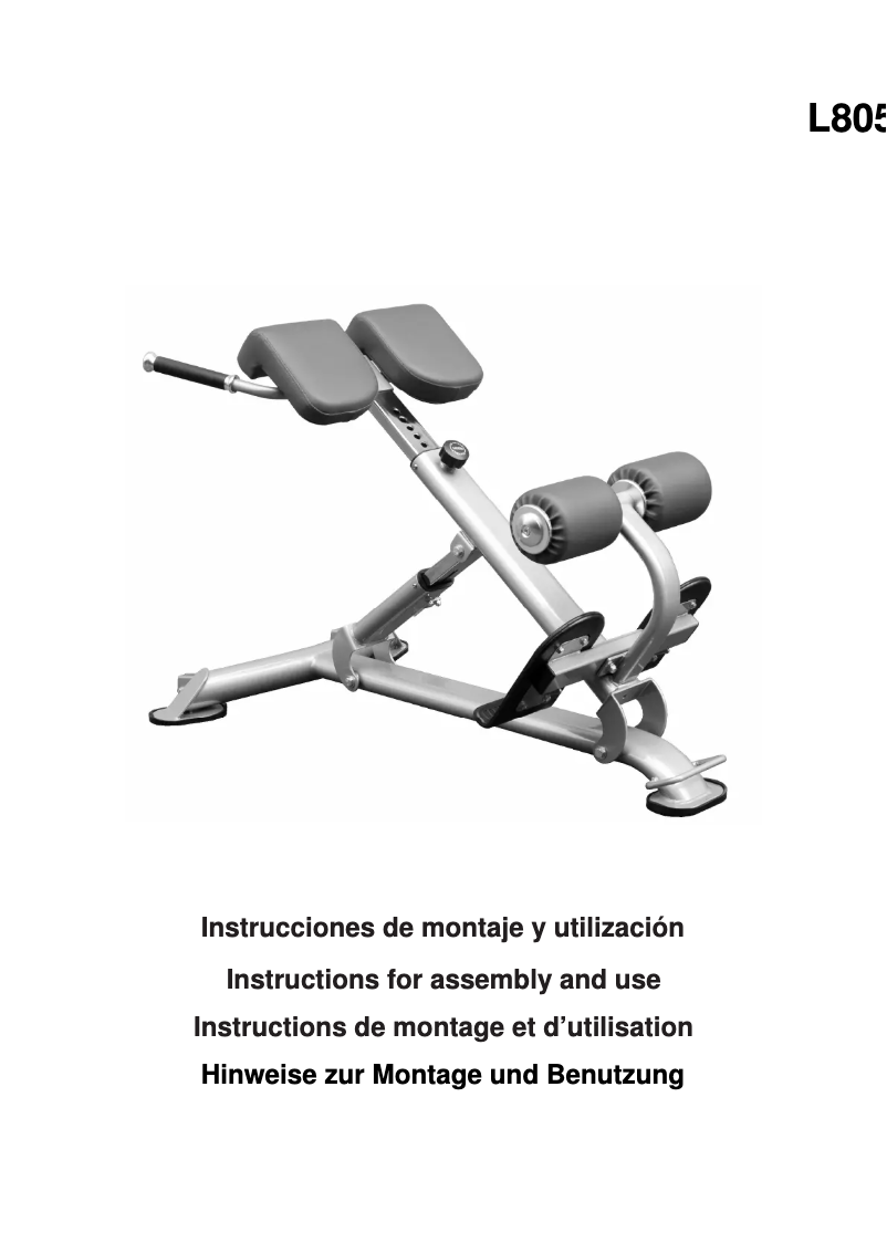Image de la première page du manuel de l'appareil L805