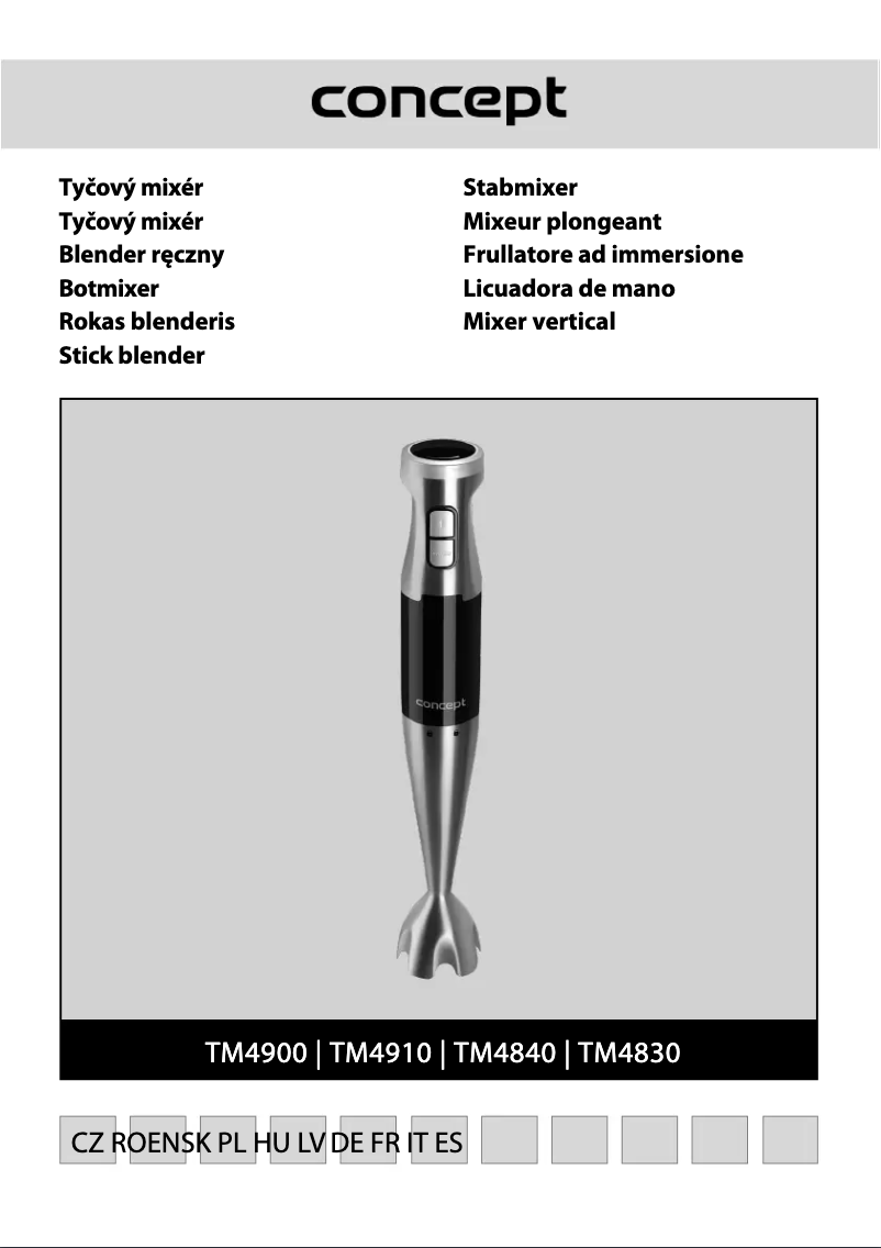 Page n°1 - Manuel utilisateur Concept TM4840