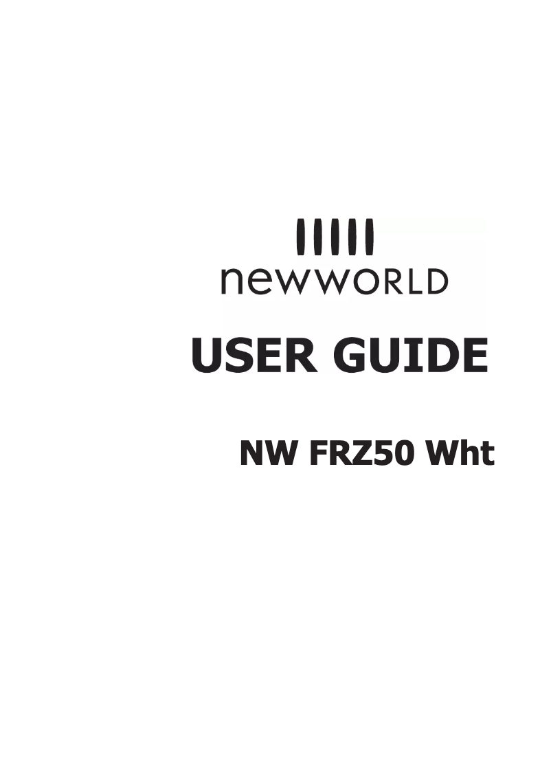 Page 1 de la notice Manuel utilisateur New World NWFRZ50