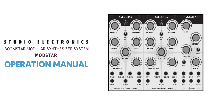 Page n°1 - Manuel utilisateur Studio Electronics 4075