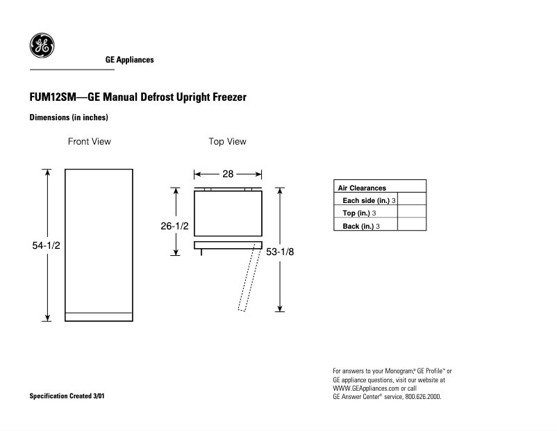 Image de la première page du manuel de l'appareil FUM12SMRWH