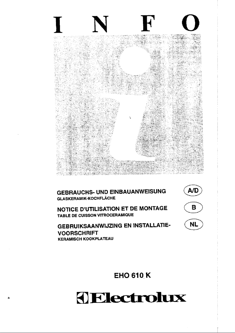 Image de la première page du manuel de l'appareil EHO610