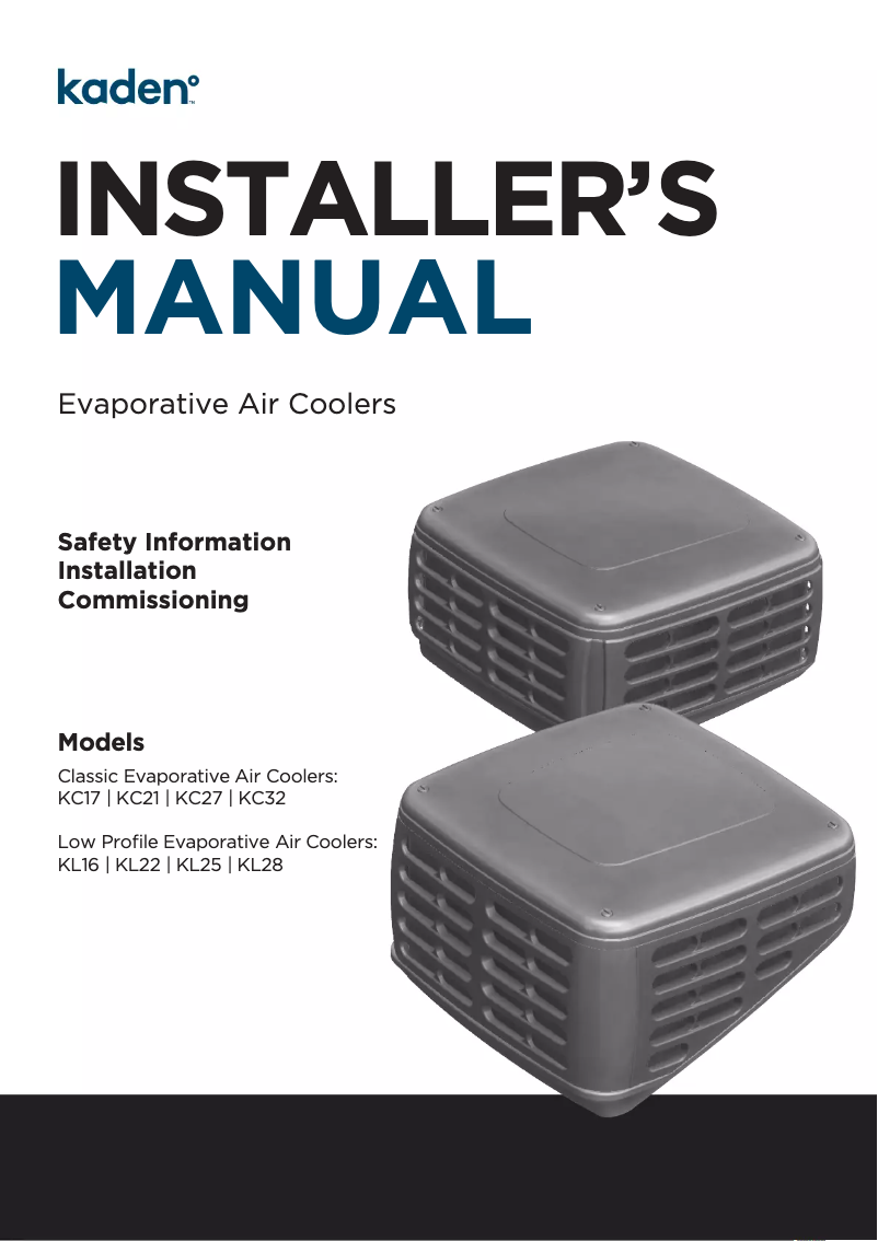 Page 1 de la notice Manuel utilisateur Kaden KC32