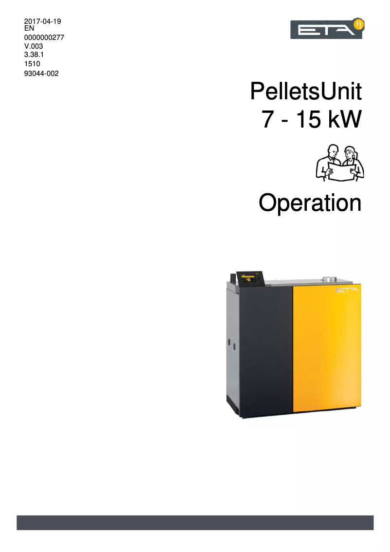 Image de la première page du manuel de l'appareil PU 15