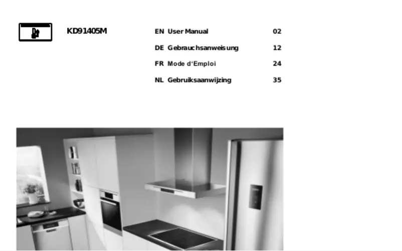 Page 1 de la notice Manuel utilisateur AEG KD91405M