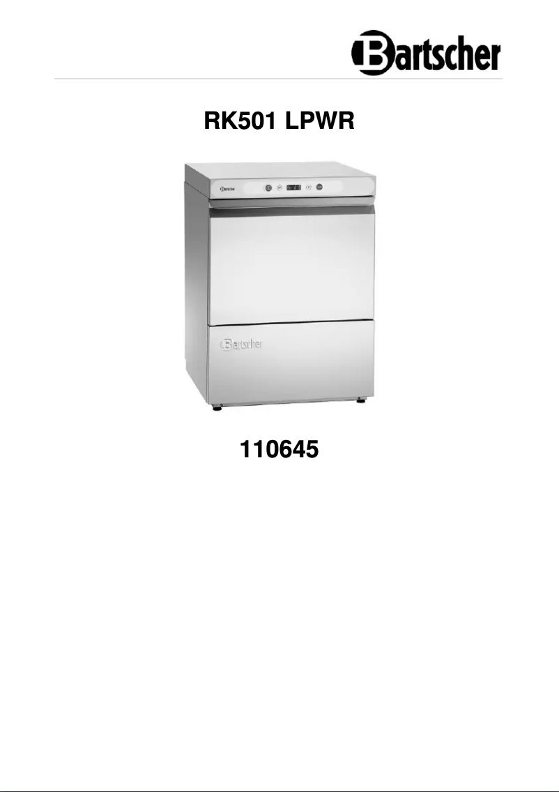 Page 1 de la notice Manuel utilisateur Bartscher RK501 LPWR