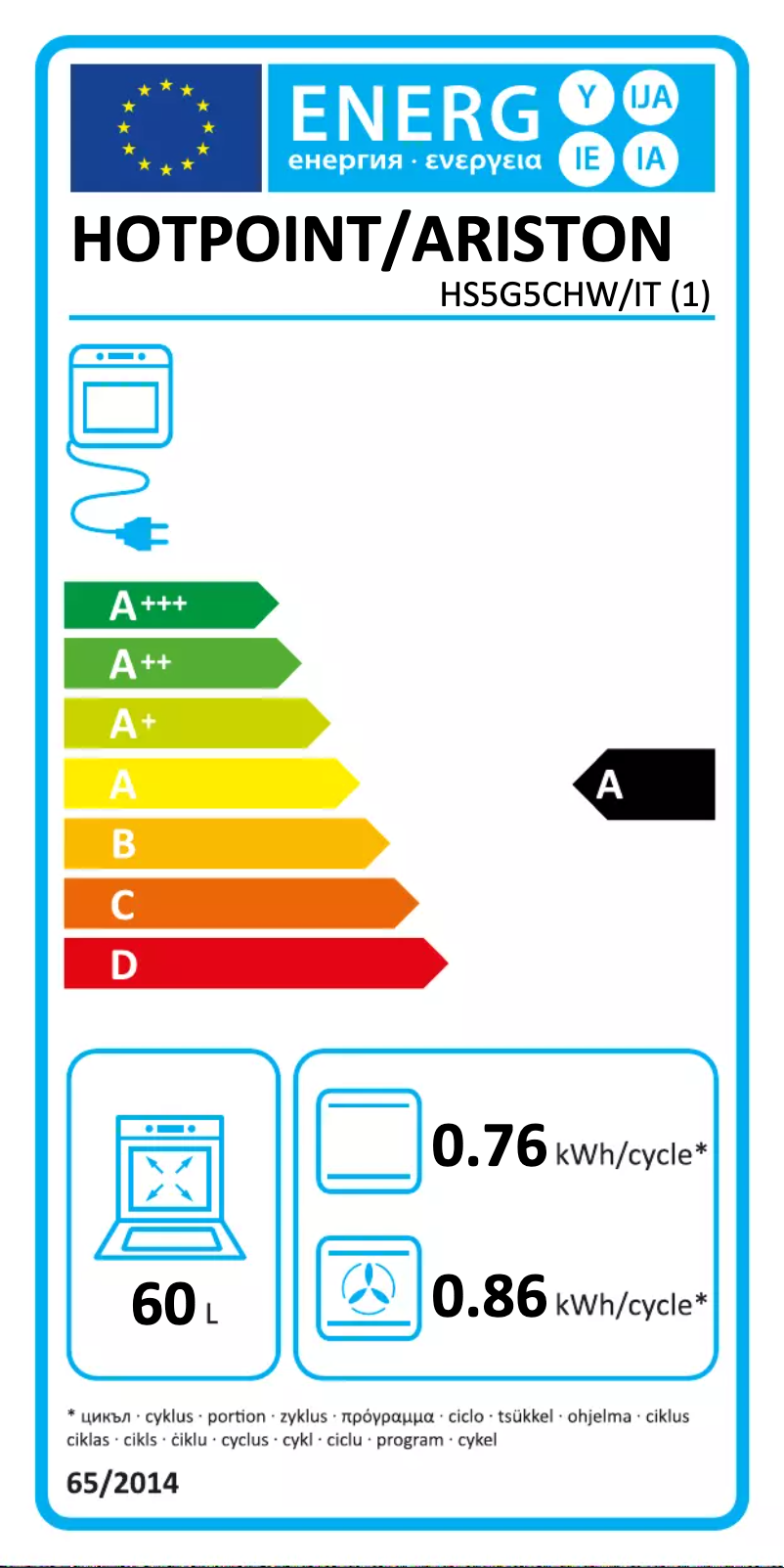 Image de la première page du manuel de l'appareil HS5G5CHW/IT