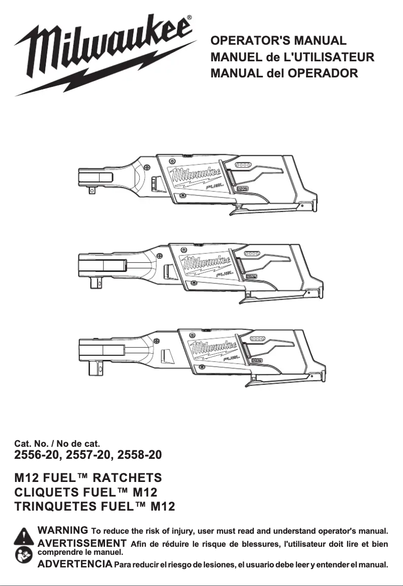 Página 1 del manual Manual de usuario Milwaukee M12 Fuel 2558-22
