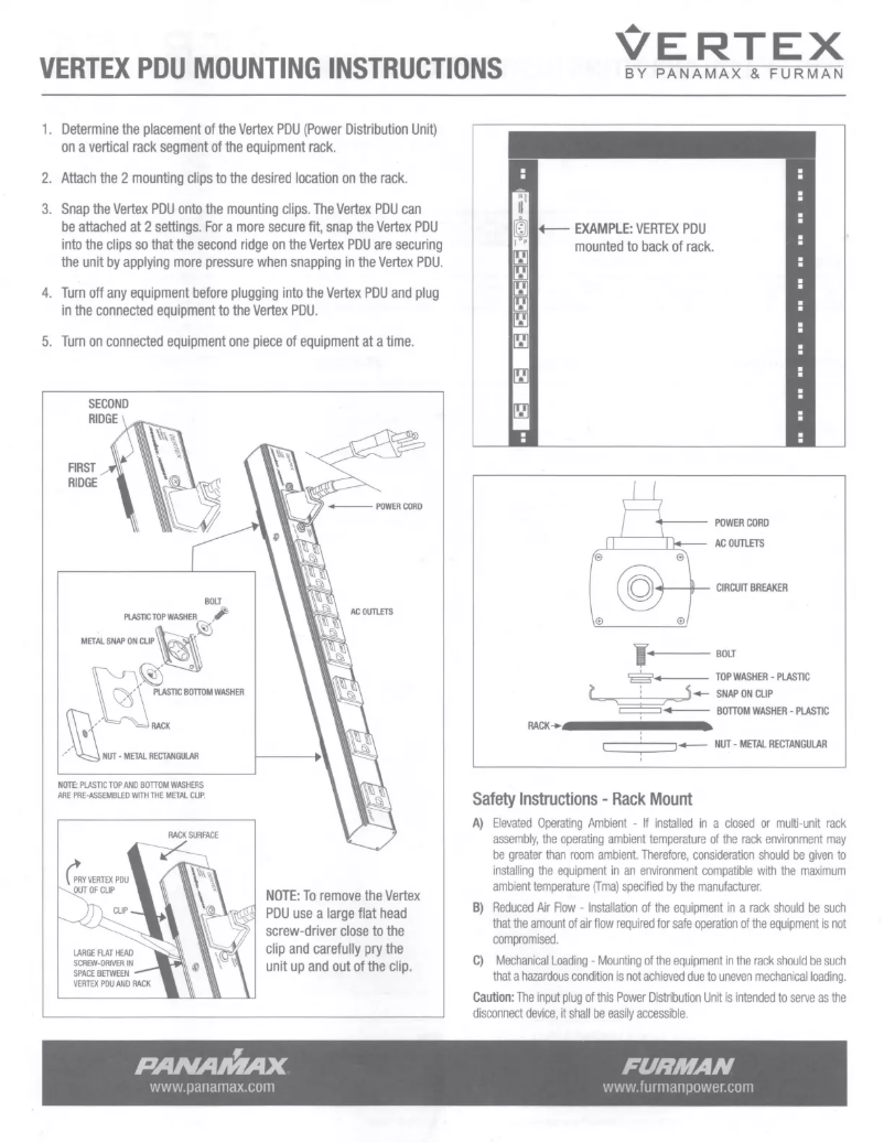 Page n°1 - Manuel utilisateur Panamax VT-EXT12