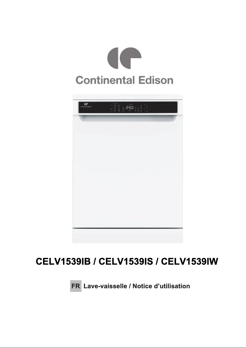 Page n°1 - Manuel utilisateur Continental Edison CELV1539IB
