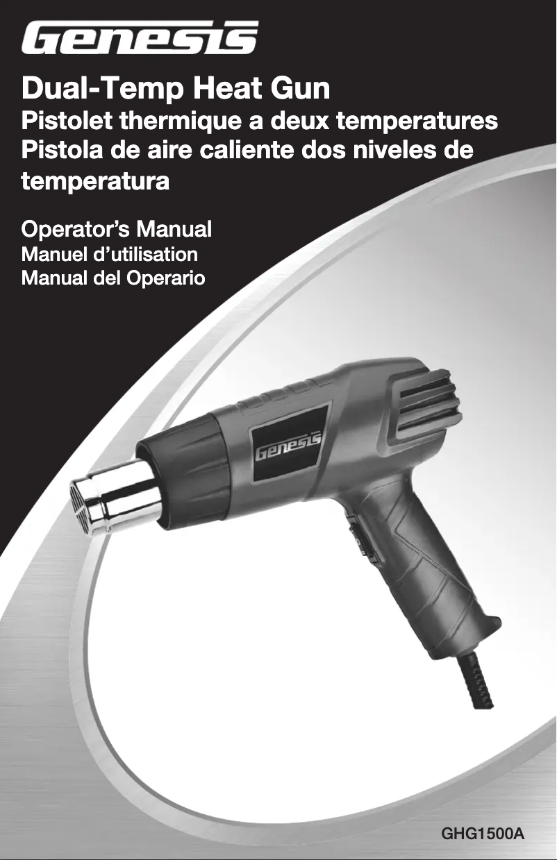 Page 1 de la notice Manuel utilisateur Genesis GHG1500A