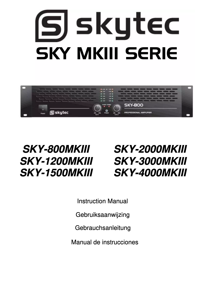 Page n°1 - Manuel utilisateur Skytec Vonyx VXA-1500