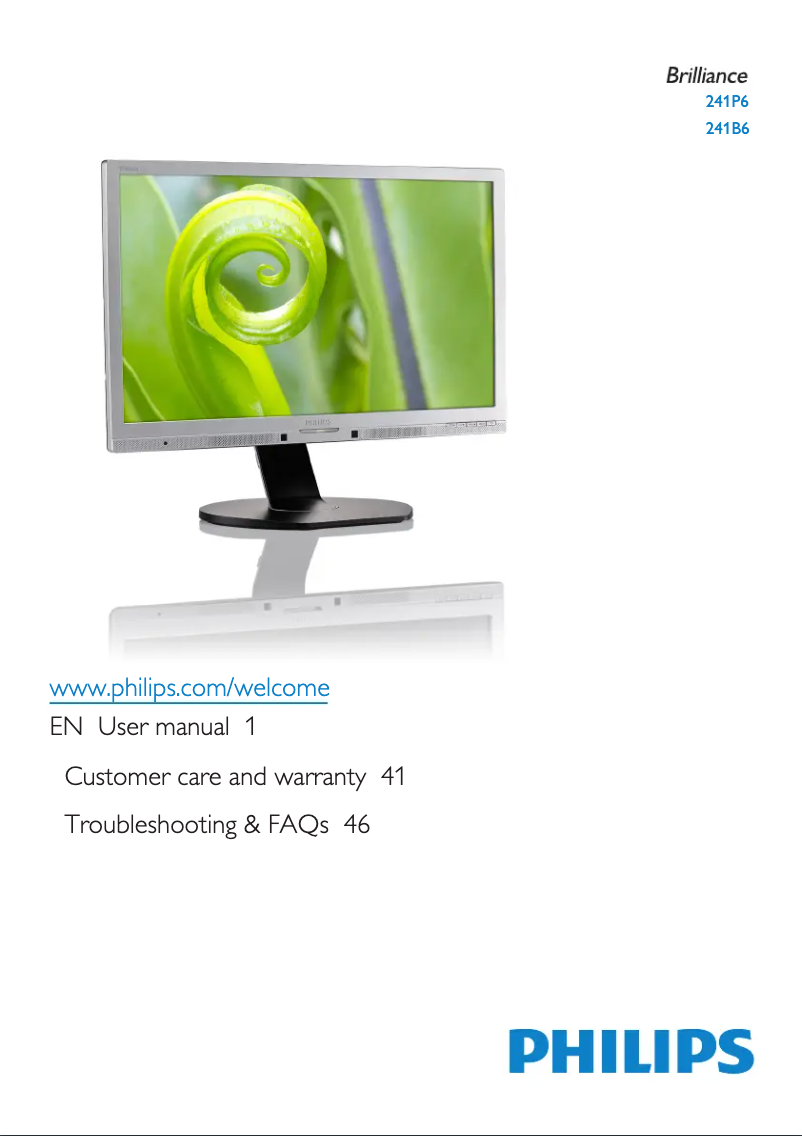 Page n°1 - Manuel utilisateur Philips 241B6