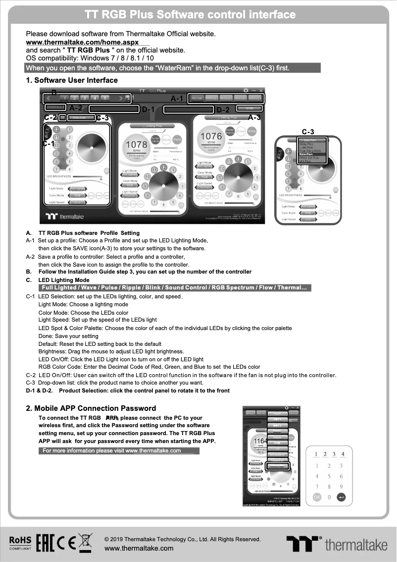 Imagen de la primera página del manual del dispositivo TT RGB Plus