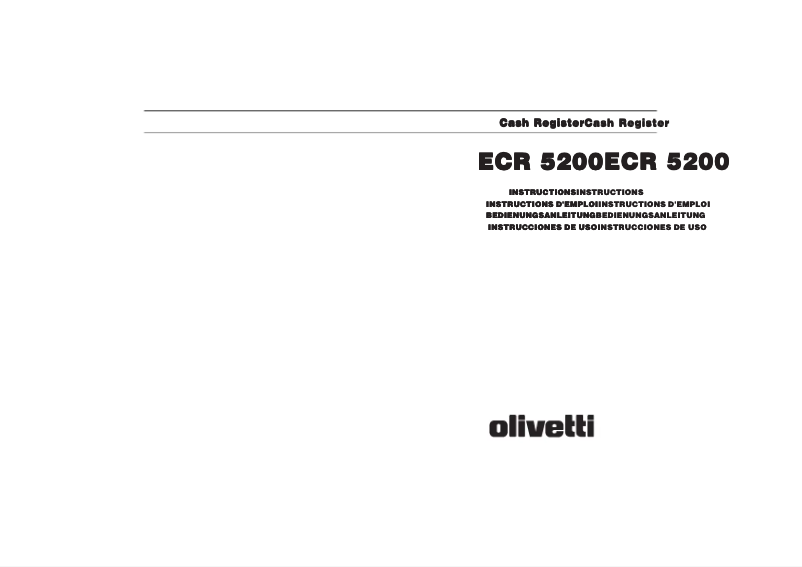 Page 1 de la notice Manuel utilisateur Olivetti ECR 5200