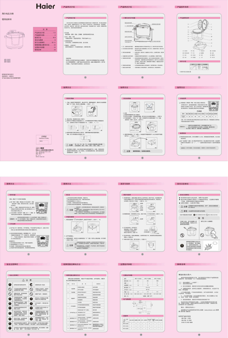 Page n°1 - Manuel utilisateur Haier HPC-YLS503