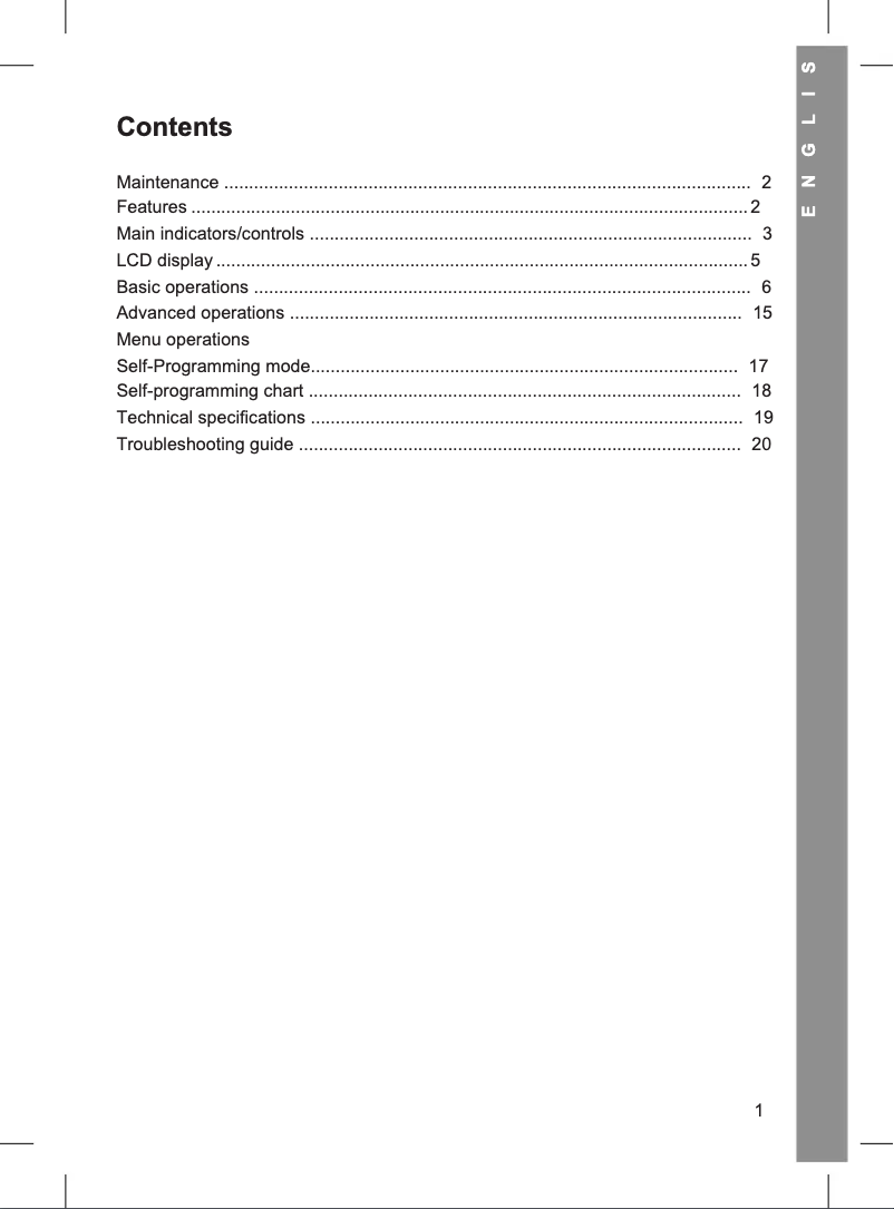 Page n°1 - Manuel utilisateur Midland CT210