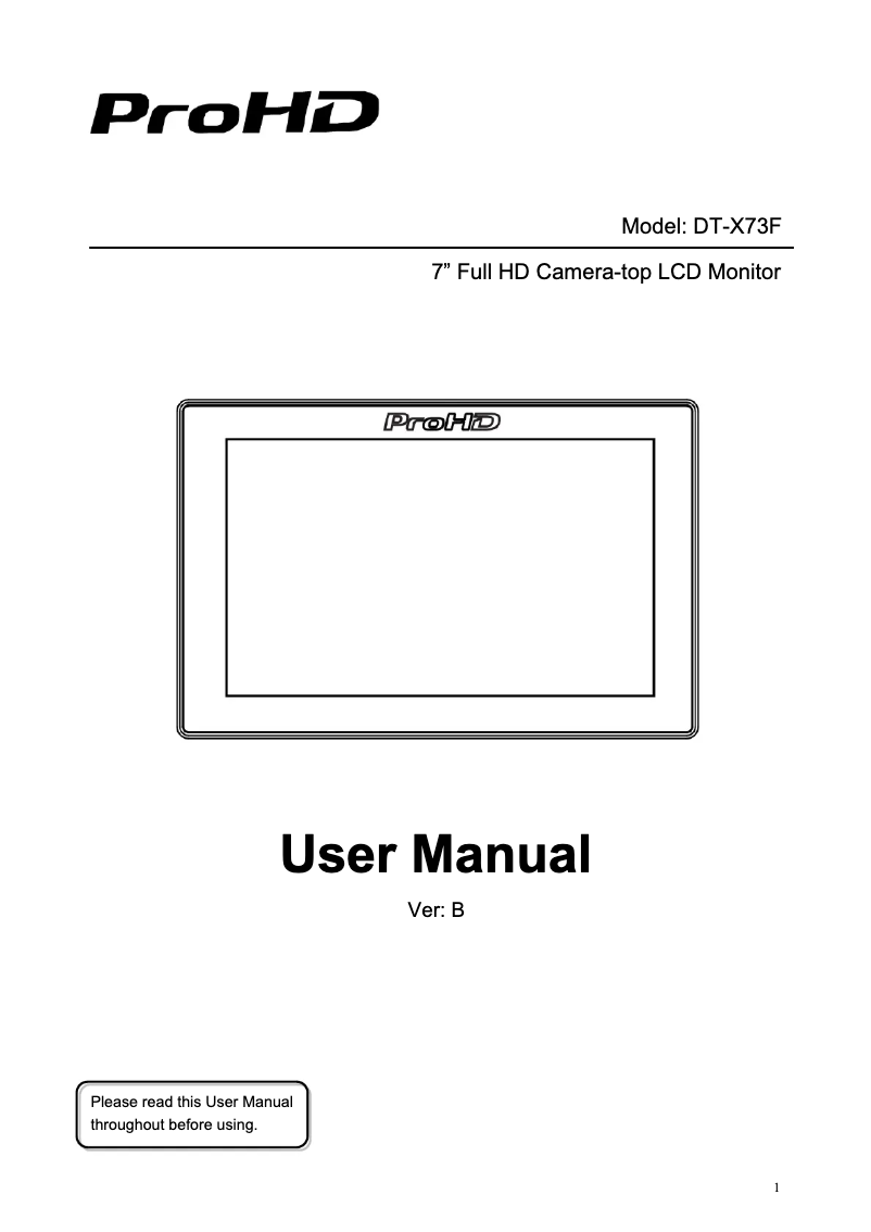 Image de la première page du manuel de l'appareil DT-X73F