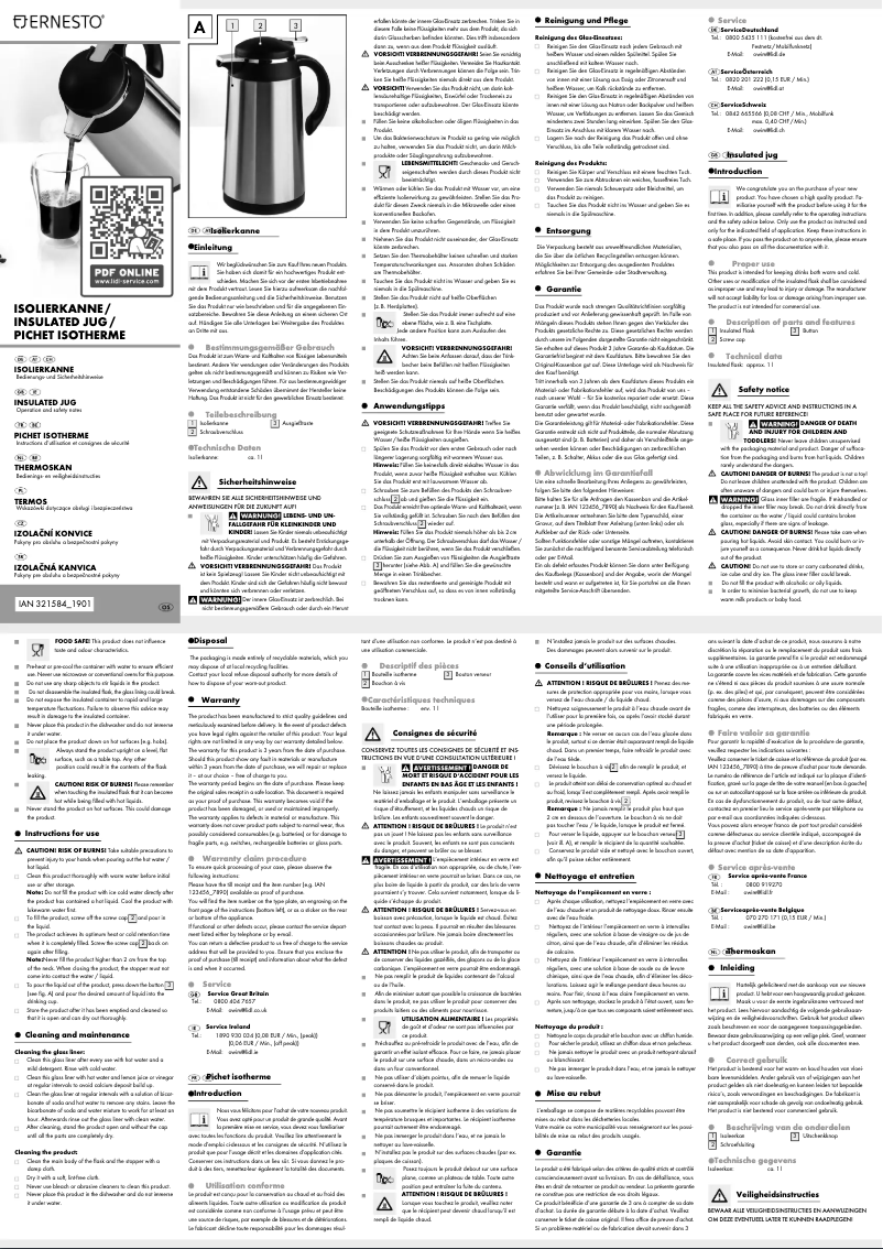 Page 1 of the manual User Manual Ernesto IAN 313061