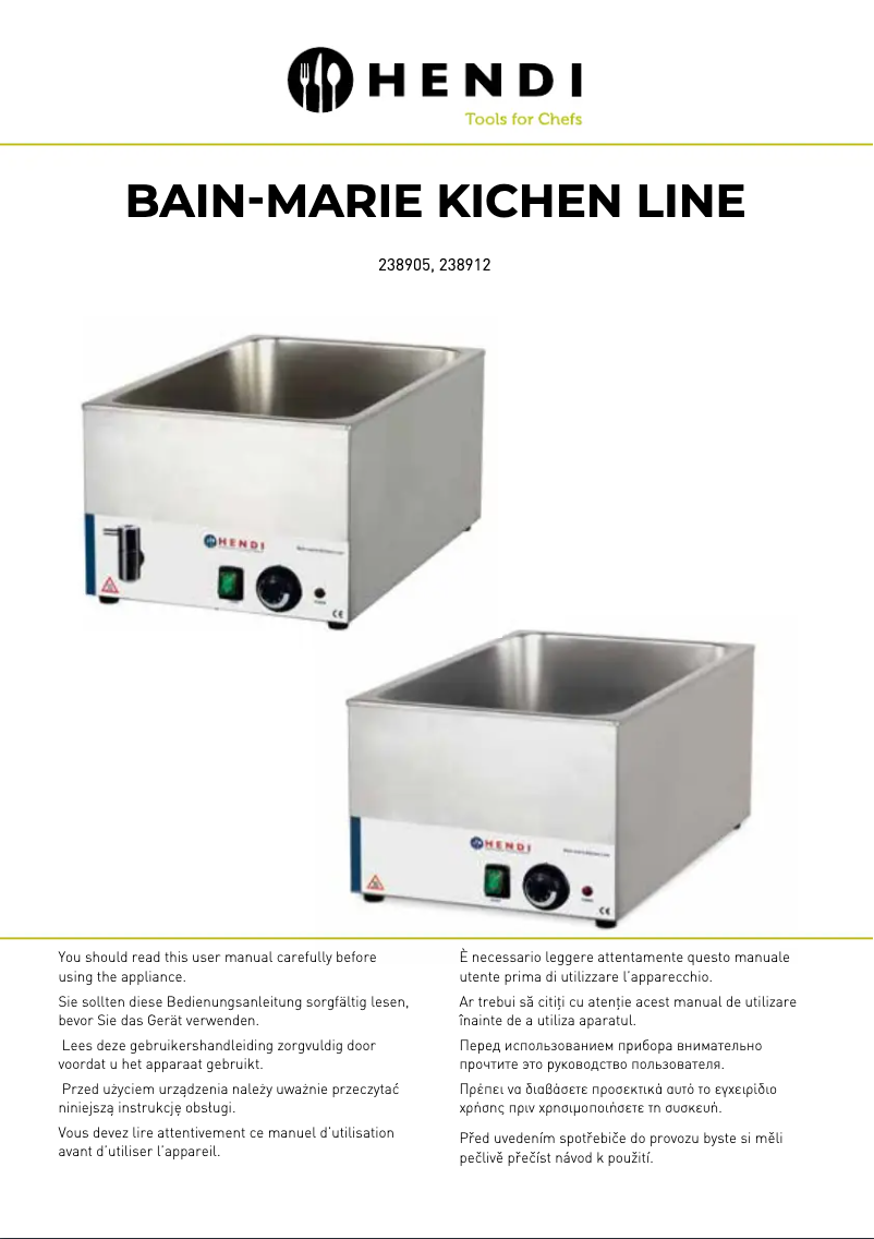 Página 1 del manual Manual de usuario Hendi 238912