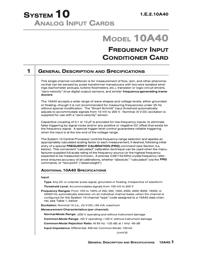 Page 1 de la notice Manuel utilisateur Daytronic 10A40