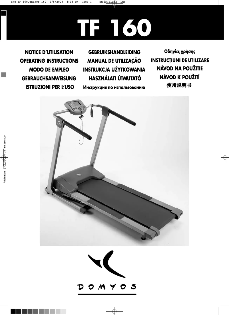 Page n°1 - Manuel utilisateur Domyos TF 160