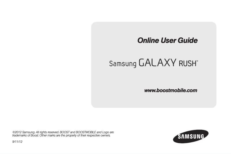 Page 1 de la notice Manuel utilisateur Samsung Galaxy Rush