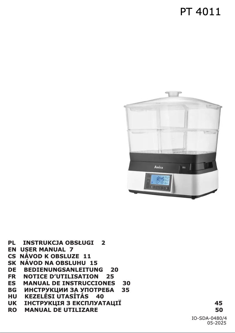 Image de la première page du manuel de l'appareil PT 4011