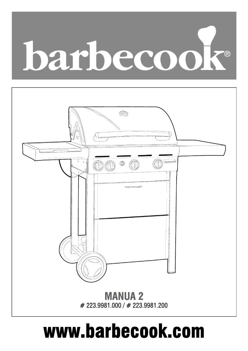 Página 1 del manual Manual de usuario Barbecook Manua 3
