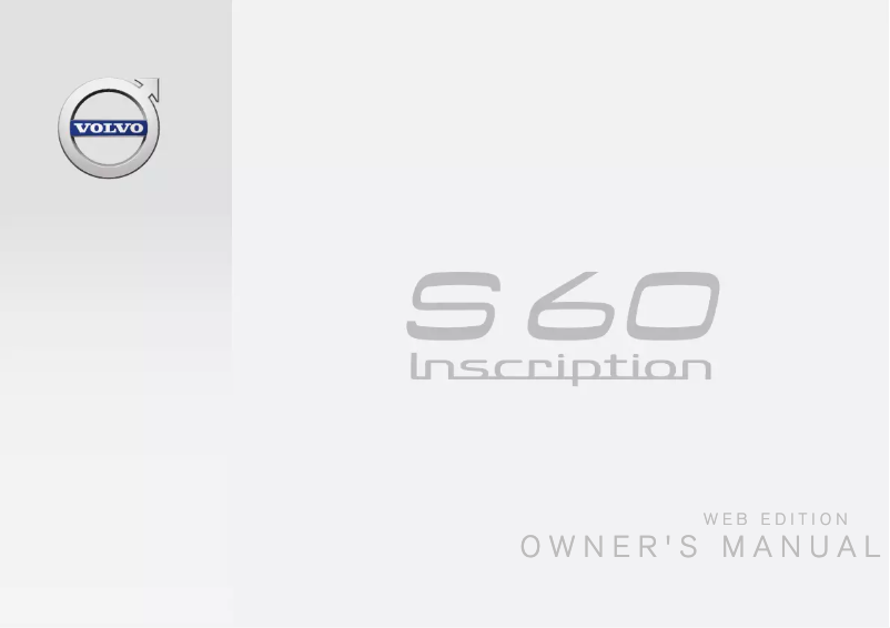 Page 1 de la notice Manuel utilisateur Volvo S60 Inscription (2016)