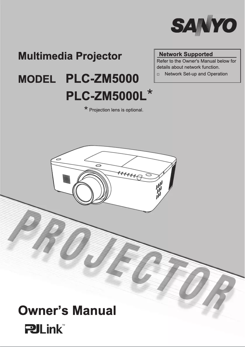 Page n°1 - Manuel utilisateur Sanyo PLC-ZM5000S