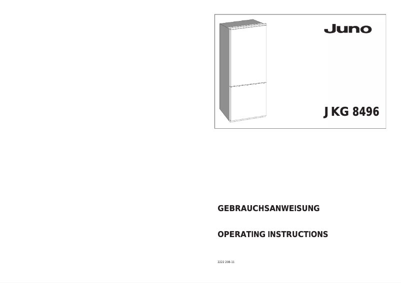 Image de la première page du manuel de l'appareil JKG8496