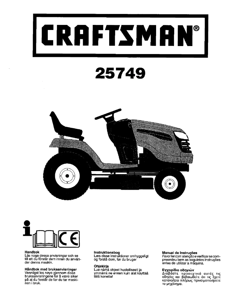 Page n°1 - Manuel utilisateur Craftsman 25749
