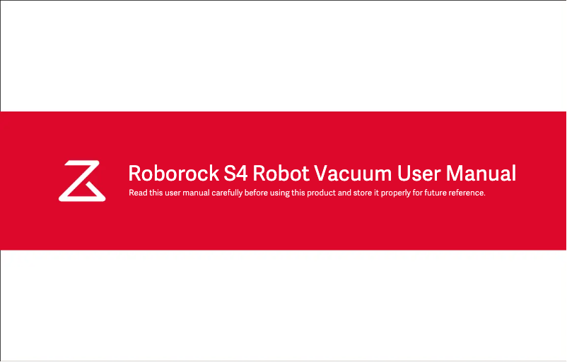Page 1 de la notice Manuel utilisateur Roborock S4
